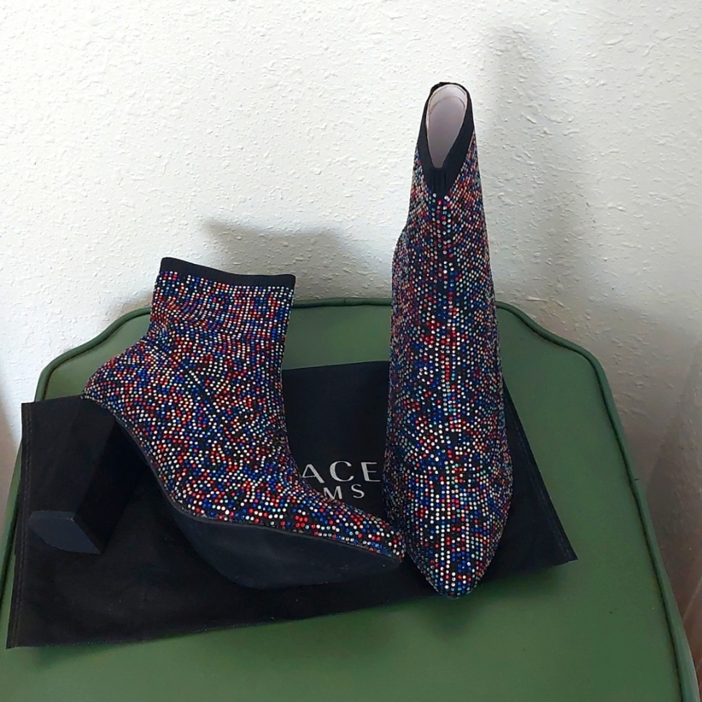 BNWB Material Girl sequined ankle boots.  Size 7.5
